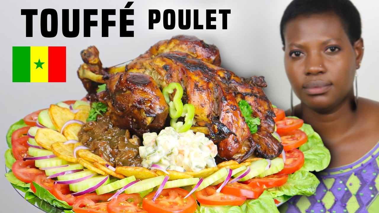 POULET FRIT à la SÉNÉGALAISE 🇸🇳 TOUFFÉ GUINAR (Sauce Oignon, Crudités, Frites)