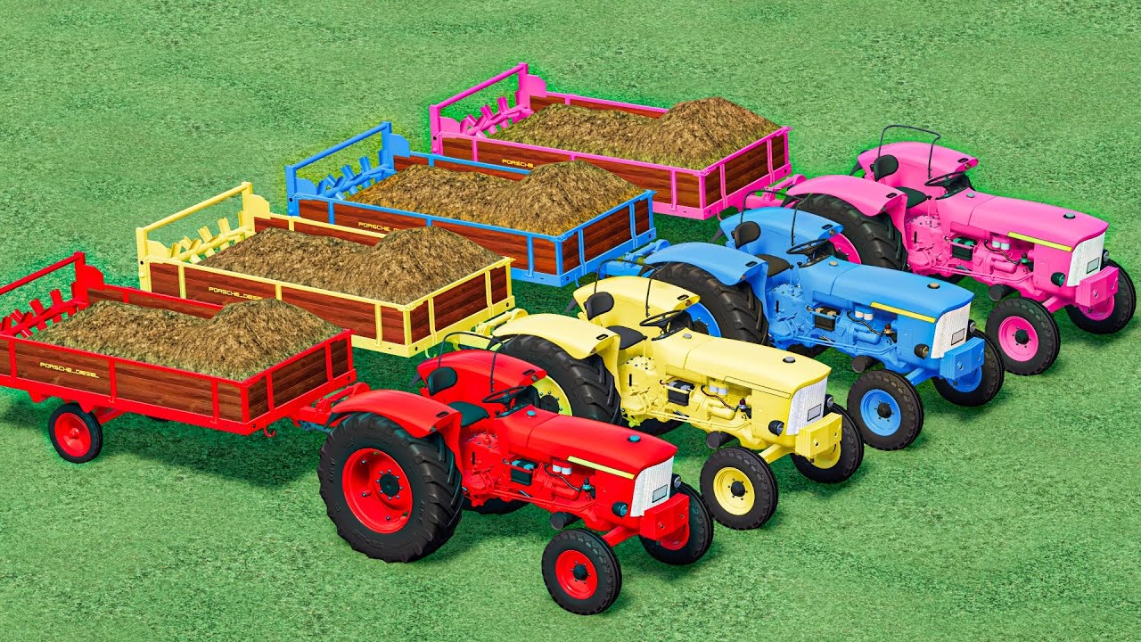Manure Work With Mini JOHN DEERE Tractor -  TRUCKS  Of Colors | Farming Simulator 22