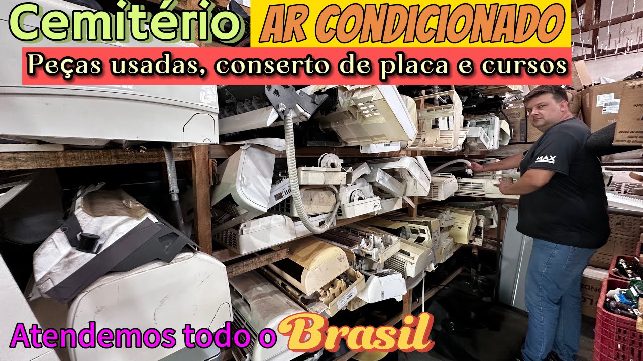 Cemitério de ar condicionado peças usadas, conserto de placas, cursos instalação (18) 98812-0331