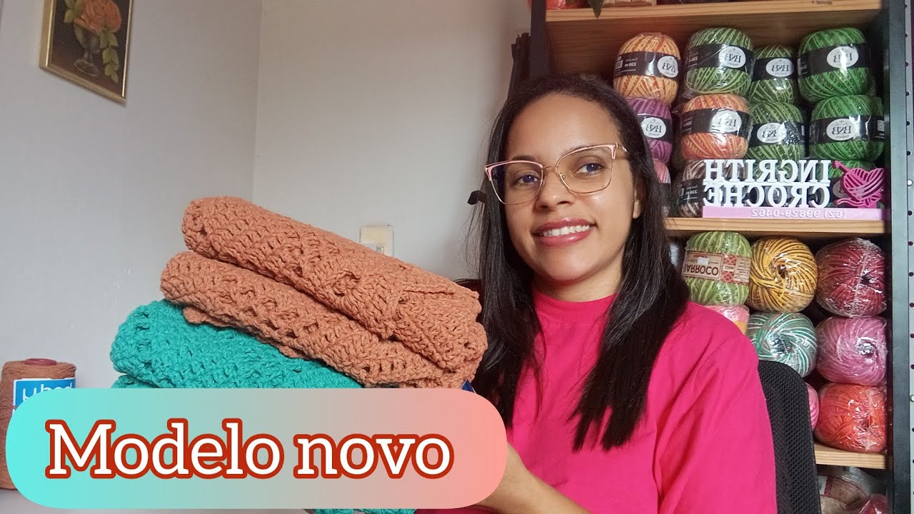 📌 Modelo novo no ateliê/ pares de tapetes de cor única/ficaram lindos vem conferir 🙂#vlog 