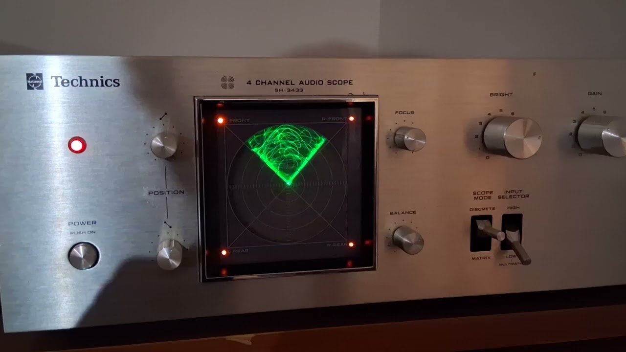 Technics 4 channel audio scope SH 3433. PINK FLOYD MONEY 