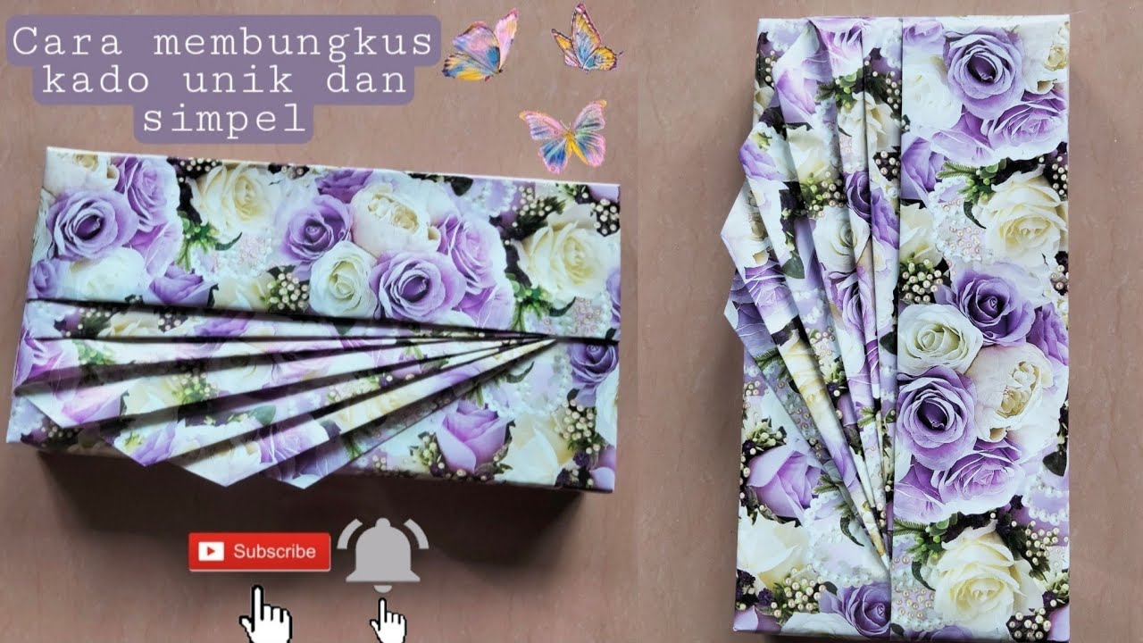 CARA MEMBUNGKUS KADO MODEL TERBARU || cantik dan unik.