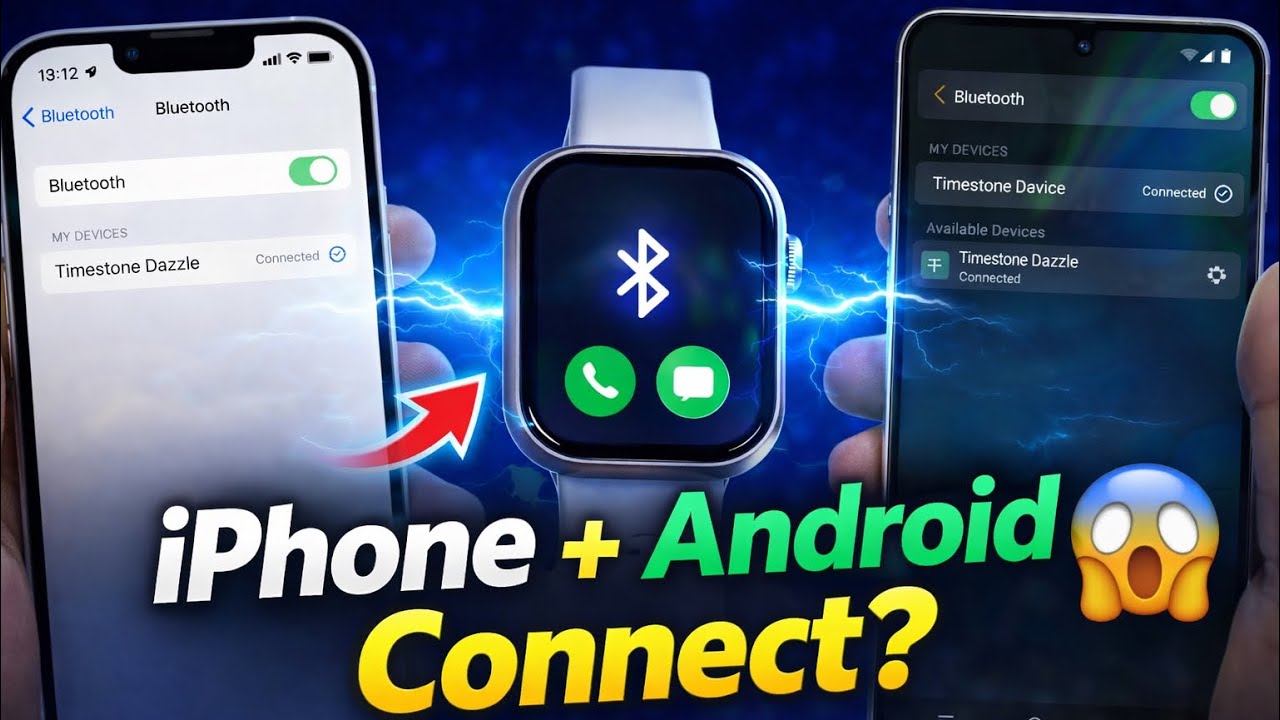 Smartwatch iPhone Aur Android Se Kaise Connect Kare? TIMESTONE Dazzle Setup #iphone #android #watch