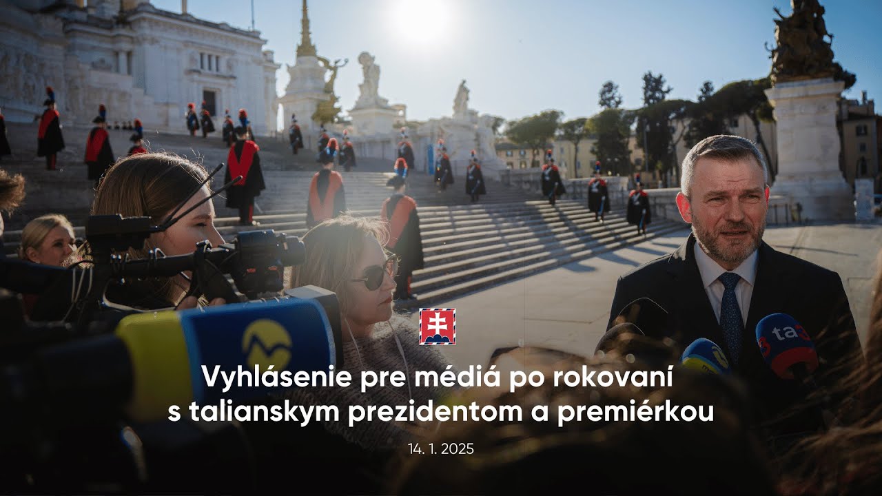 Vyhlásenie pre médiá po rokovaní s talianskym prezidentom a premiérkou