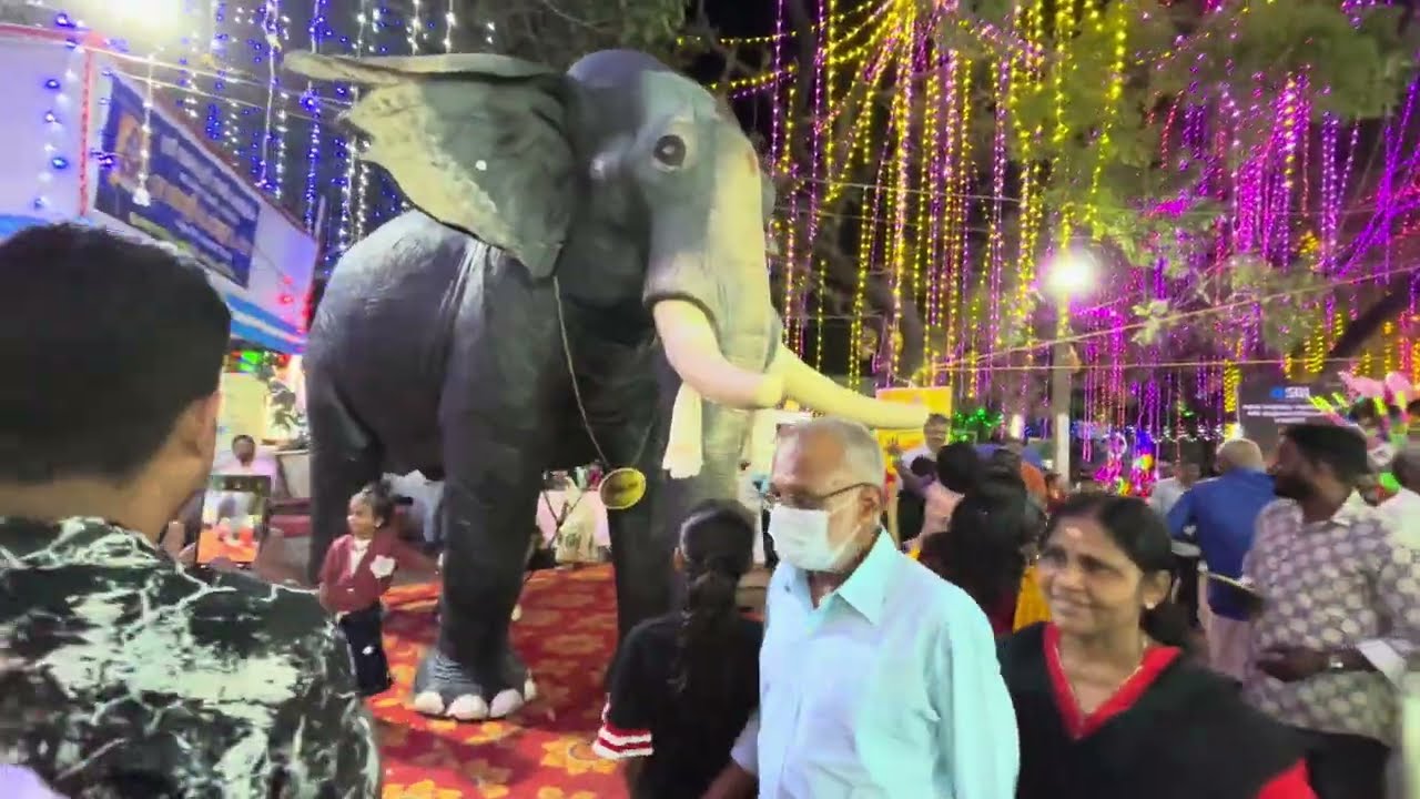 NAVARATRI LIGHT SHOW 2024 -POOJAPPURA TRIVANDRUM 4K- Sree Saraswathi Temple - Poojappura