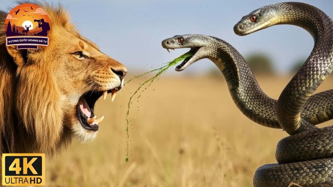 Kalahari Khốc Liệt: Sư Tử Đối Đầu Rắn Độc Nguy Hiểm Nhất Châu Phi | Vương quốc hoang dã