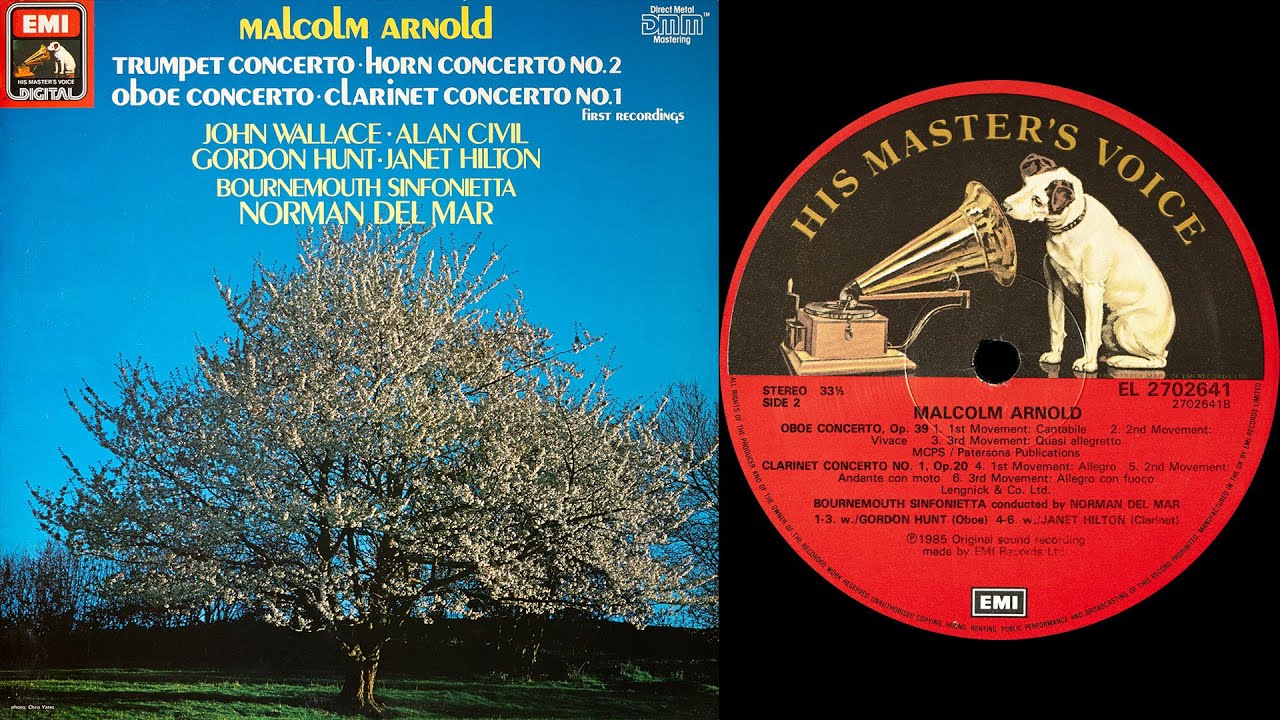 Arnold: Clarinet Concerto No.1 - Janet Hilton / Norman Del Mar - Bournemouth Sinfonietta (vinyl)