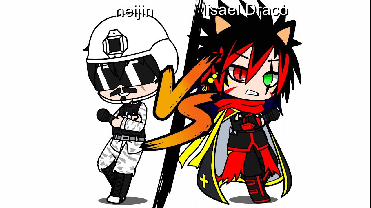 neijin vs Misael batalla de rap || gacha club || friday night funkin
