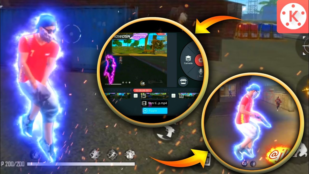 como fazer o efeito de raio no personagem pelo Android / efeito saber dos instaplayers
