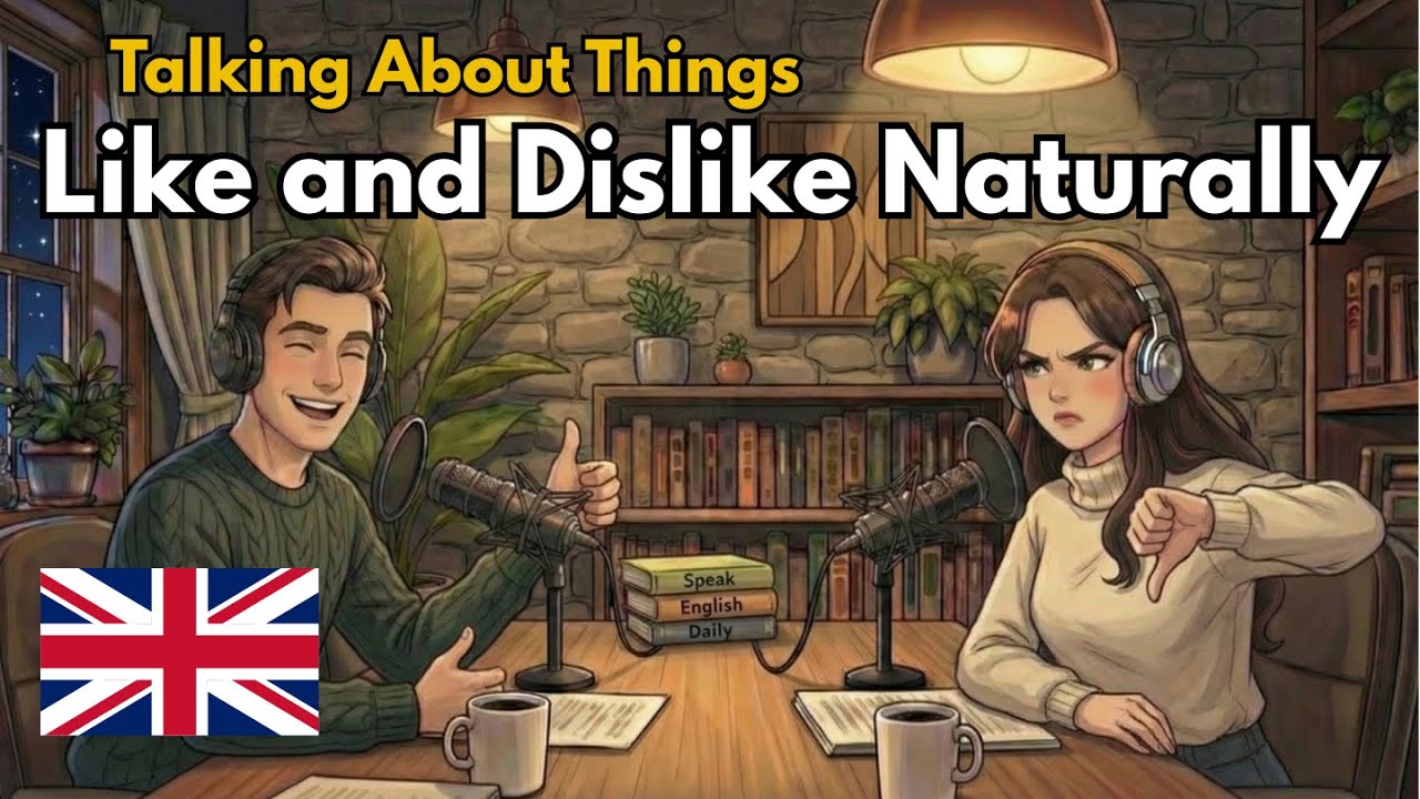 Daily English Conversation Practice | Talking About Things You Like and Dislike Naturally