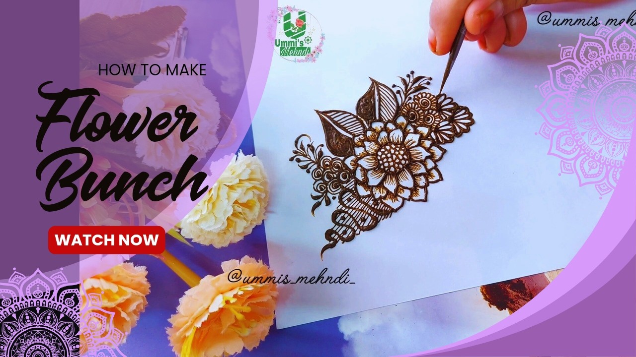 Floral Bunch Mehndi Design | Easy & Beautiful Mehndi for Beginners