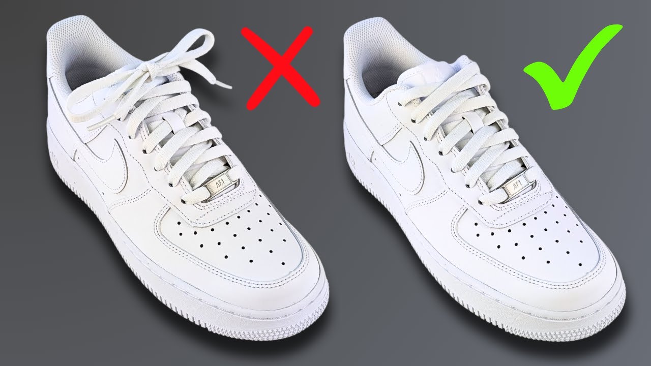 Как спрятать шнурки на кроссовках (Nike Air Force 1) 3 способа