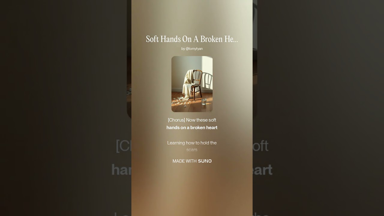 Soft Hands On A Broken Heart1(Official Lyric Video) / AI Female Vocal Ballad癒やし、心地よい、AI音楽