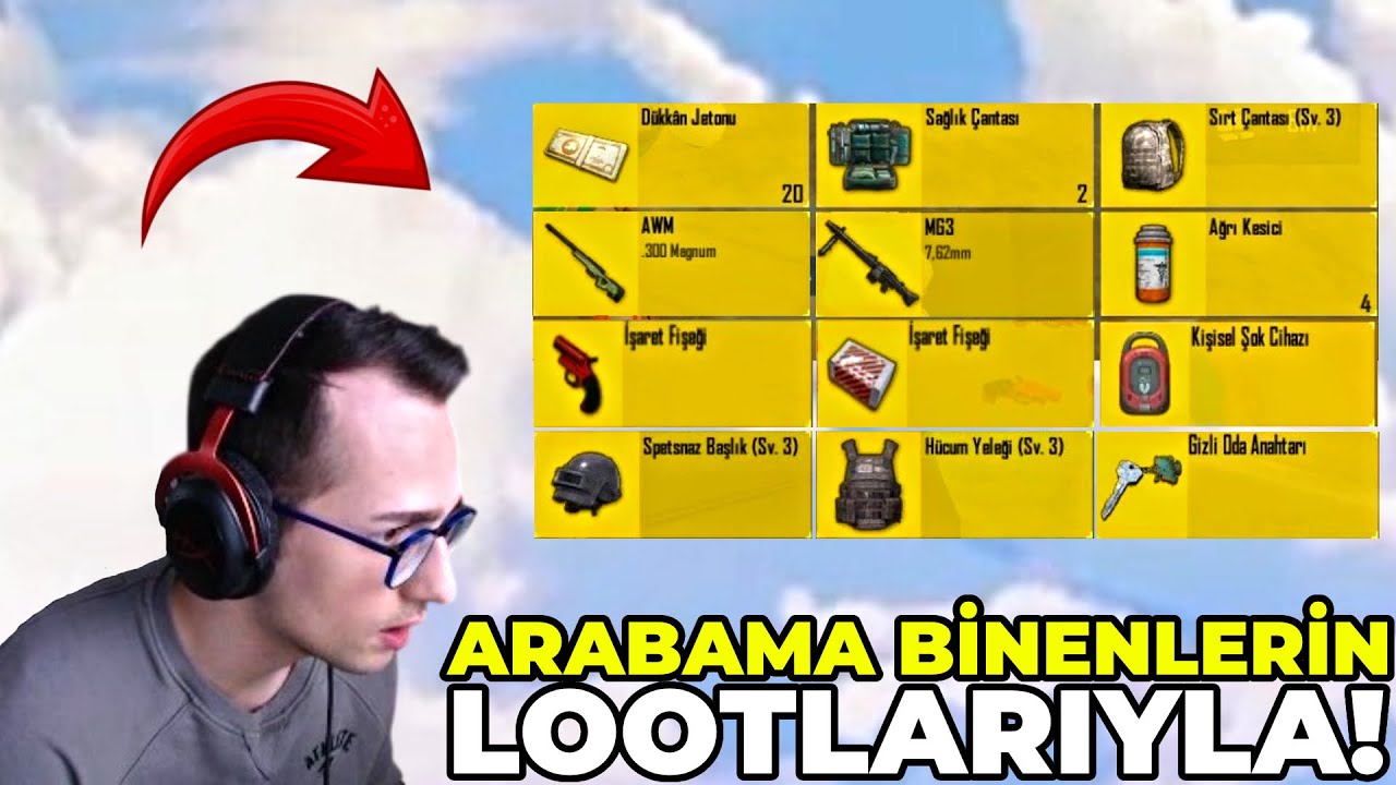 ARABAMA BİNEN RAKİPLERİN LOOTLARIYLA WIN ALMAK ! PUBG MOBILE