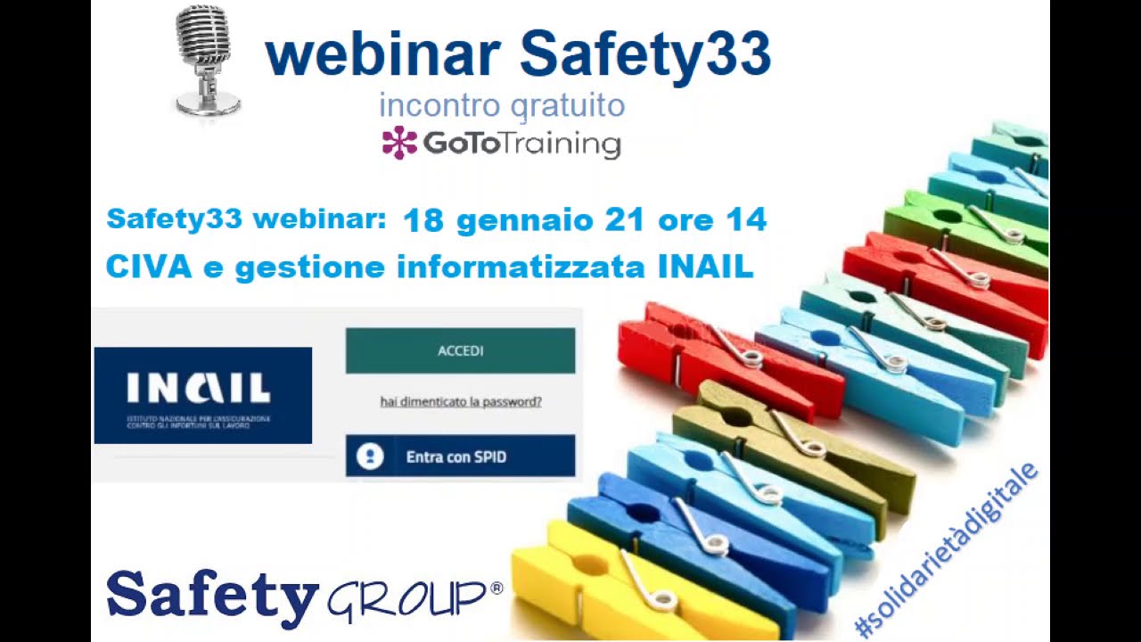 Safety33 Webinar CIVA e gestione informatizzata INAIL