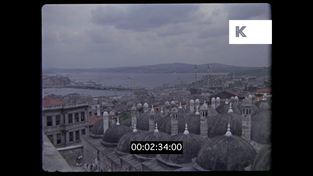 1960s, 1970s Istanbul Skyline, Turkey, HD