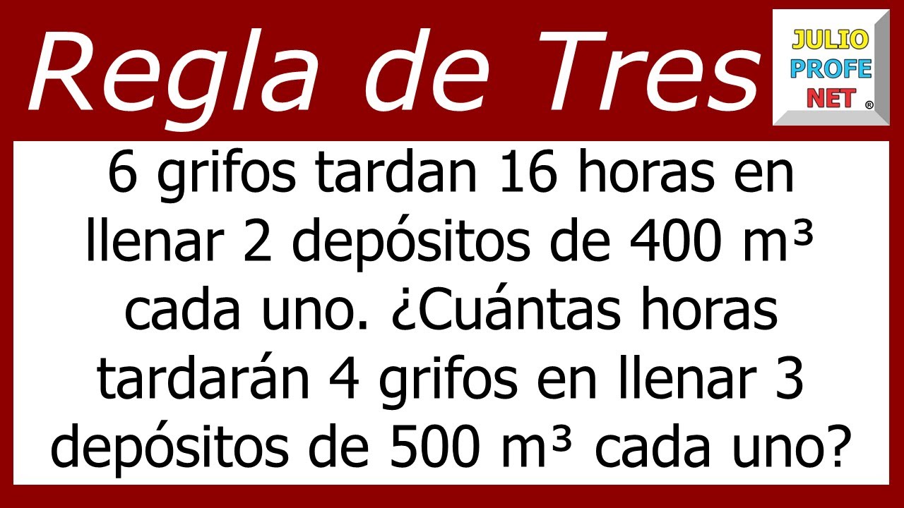 Regla de tres compuesta | Problema 5 #julioprofe