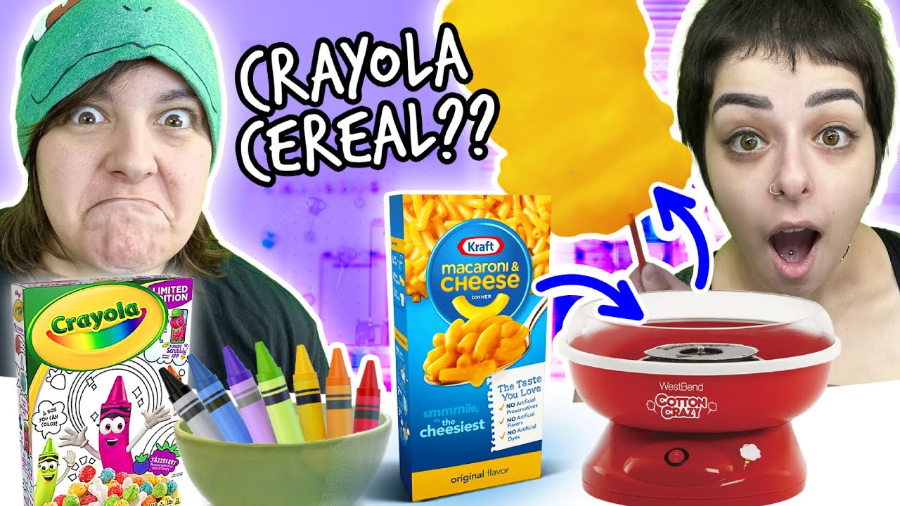 Cash OR Trash? Testing 11 WEIRD Food! Crayola Cereal, Mac & Cheese Cotton Candy