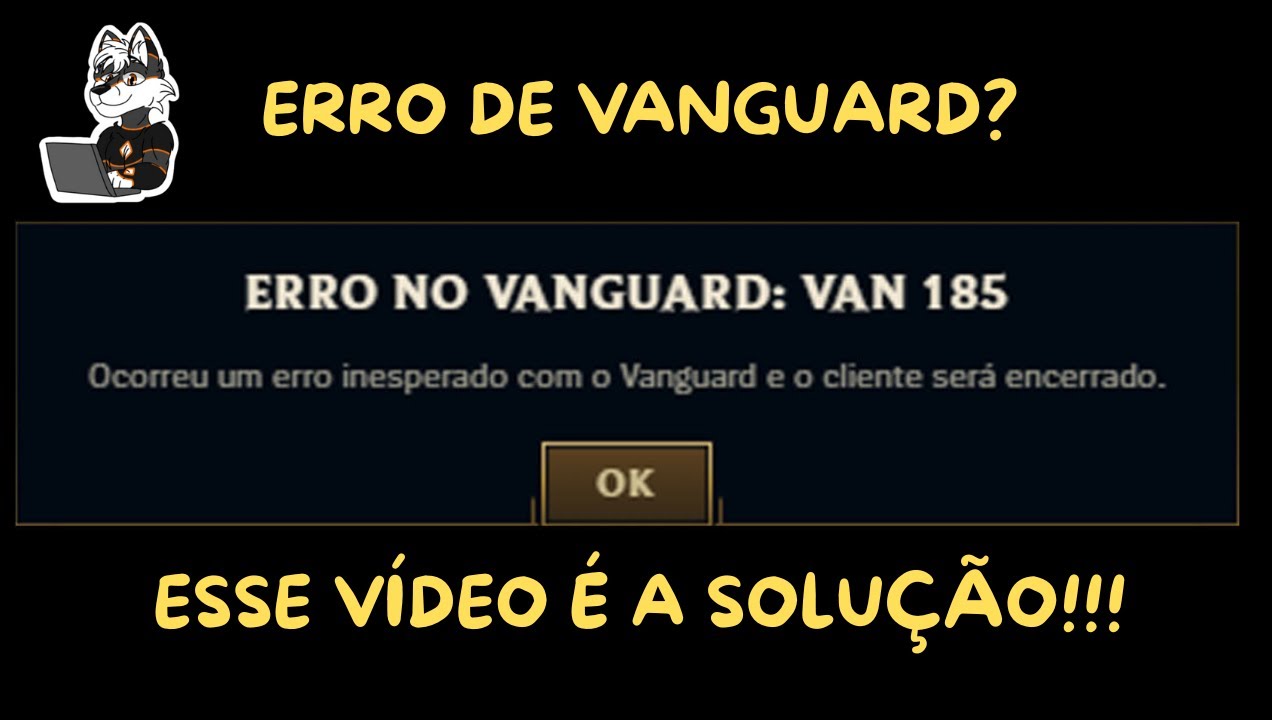 LEAGUE OF LEGENDS - ERRO DE VANGUARD? JOGO NÃO ABRE? JOGO FECHA SOZINHO? - TUTORIAL COMPLETO
