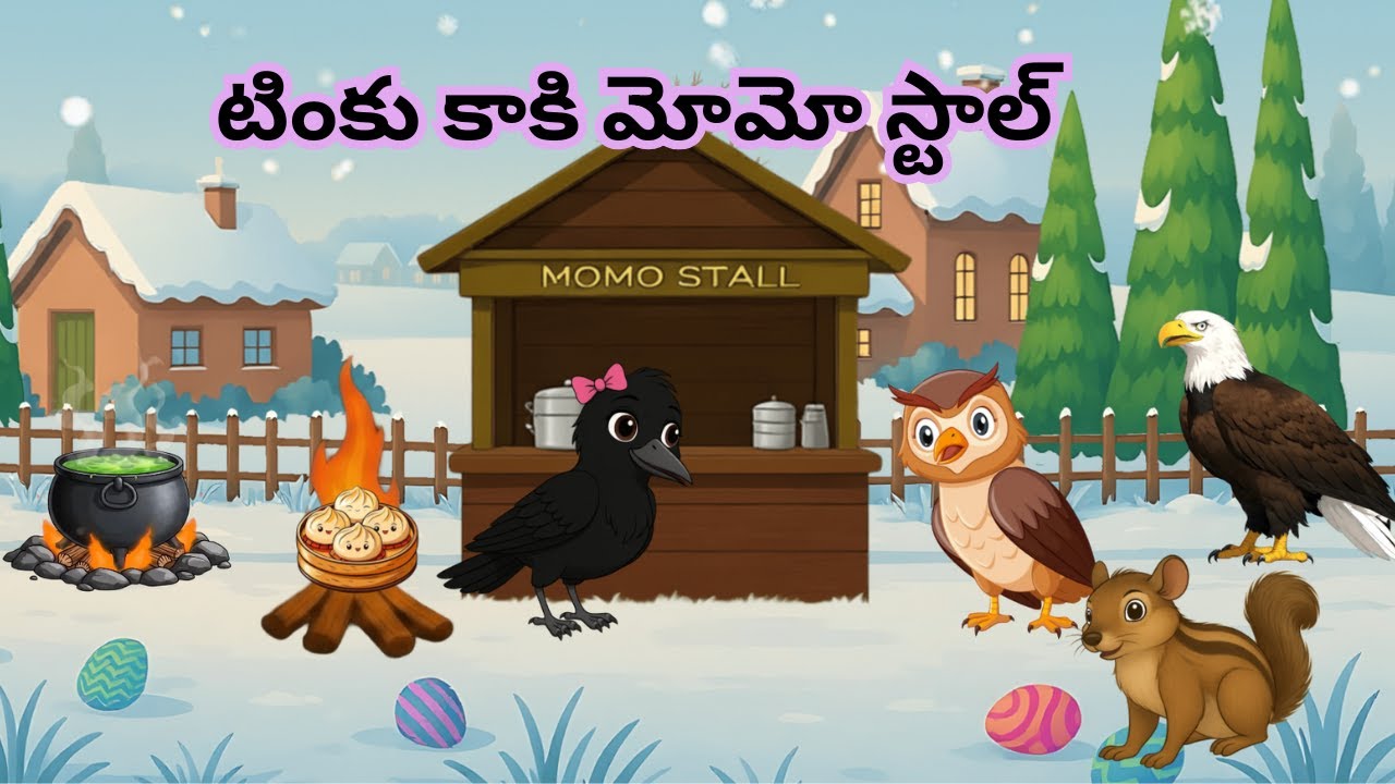 టింకు కాకి మోమో స్టాల్ | #TinkuKaki#MomoStallStory#KidsStoriesTelugu#TeluguMoralStories #bommalu