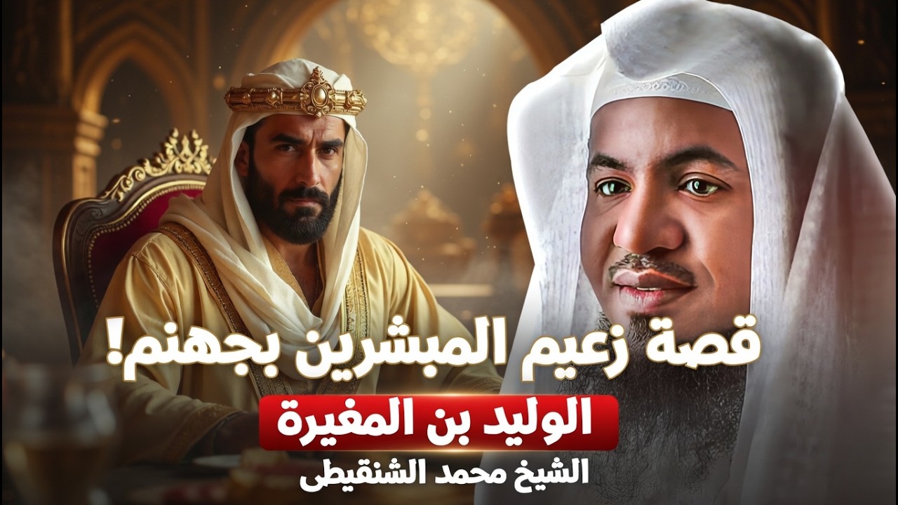 الشيخ محمد الشنقيطي 🎙️ قصة زعيم المبشرين بجهنم! 🔥 الوليد بن المغيرة 💥ابو خالد بن الوليد