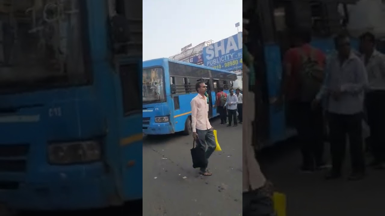 SURAT. bus no107  to  HAZIRA Port City Bus no.658  teen rasta to HAZIRA