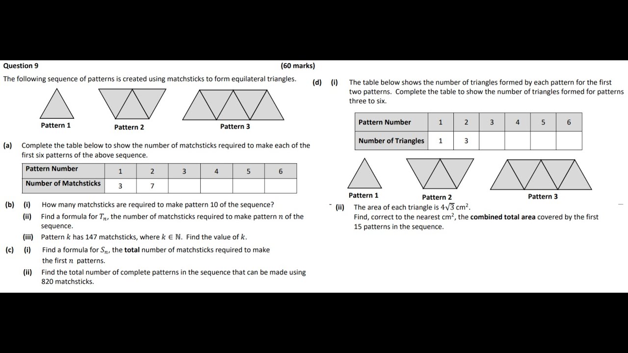 Q9 Solutions for Leaving Cert Ordinary Paper 1 2020