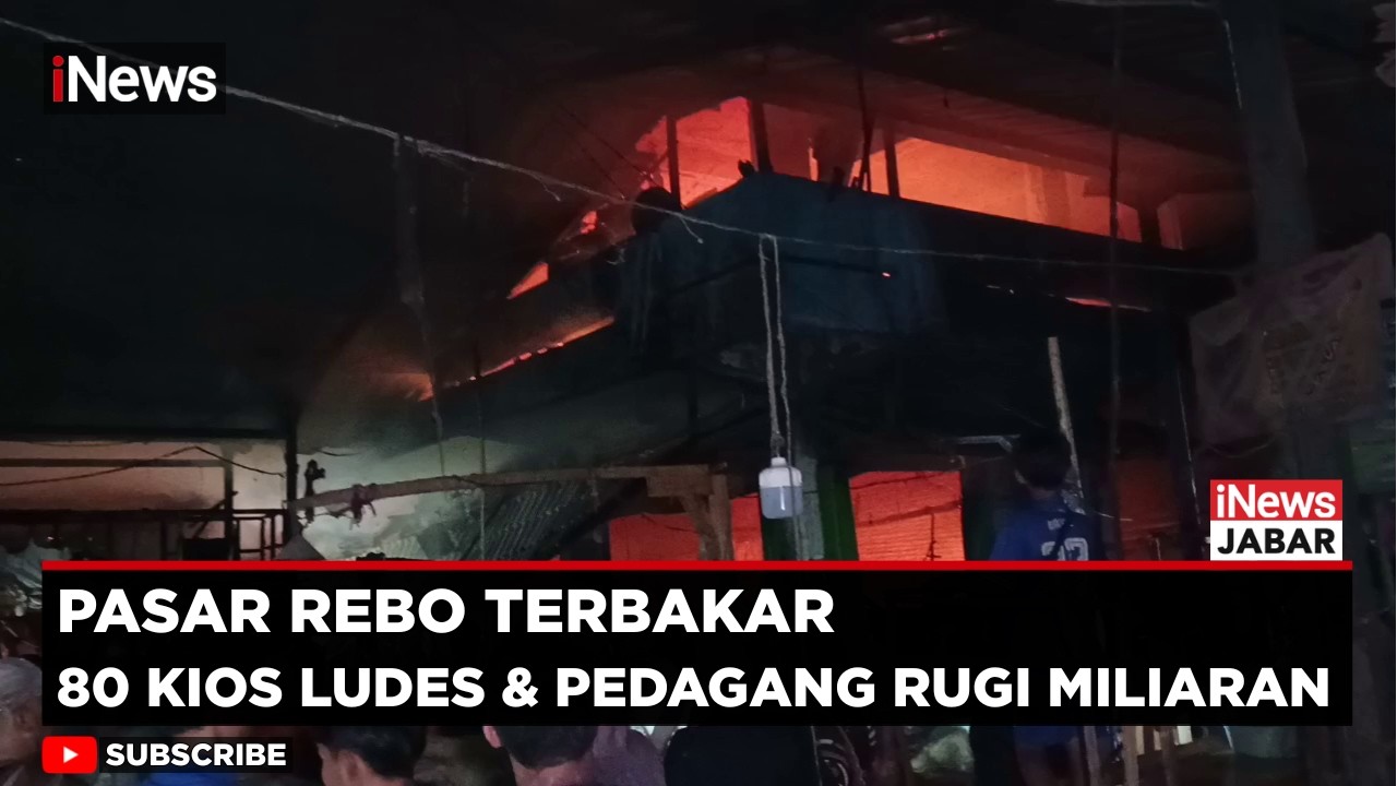 Dini Hari Mencekam! 80 Kios Pasar Rebo Purwakarta Ludes Terbakar | iNews Jabar