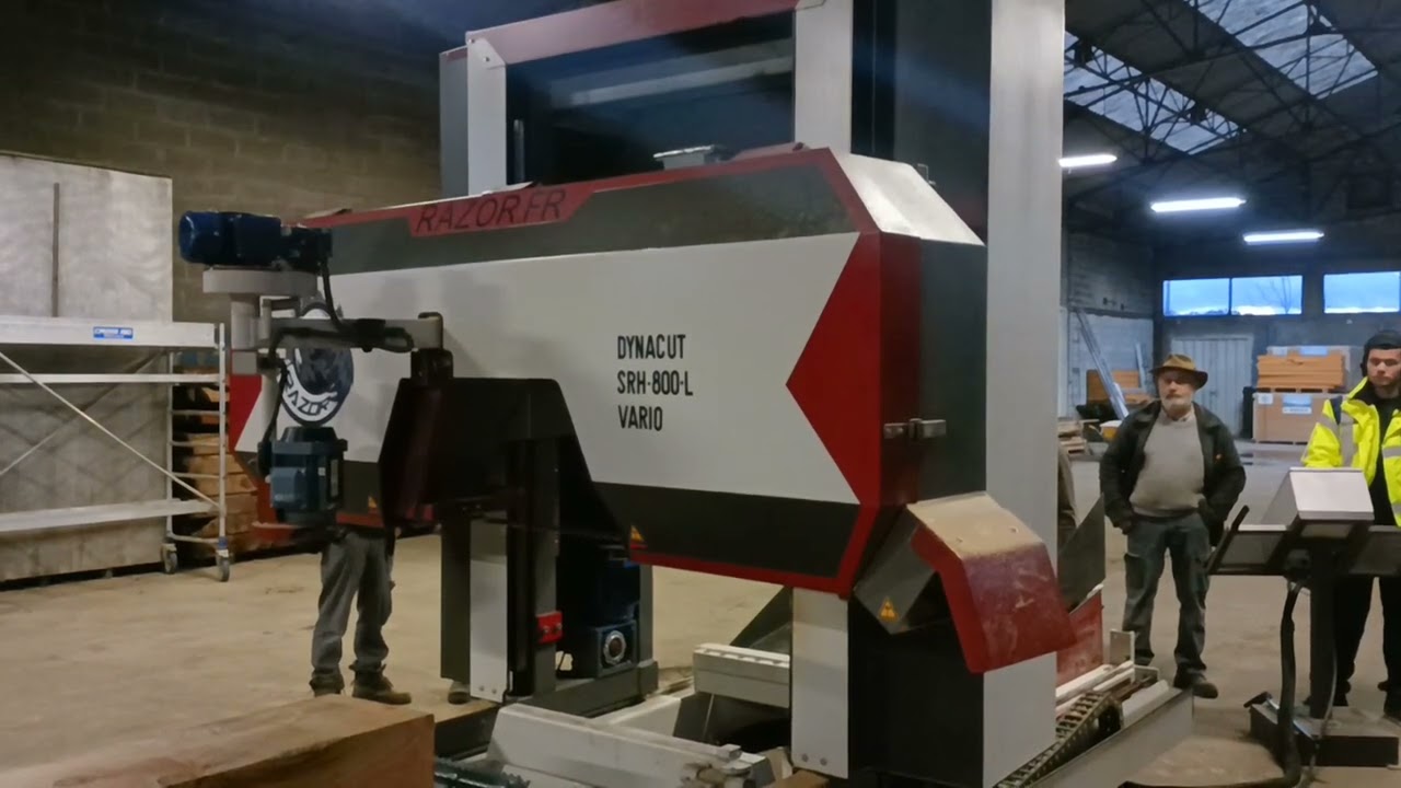 SRH-800-L,  Simulation de sciage et plot, planches de 50mm, vitesse de la mont&eacute;e/descente 300mm/s
