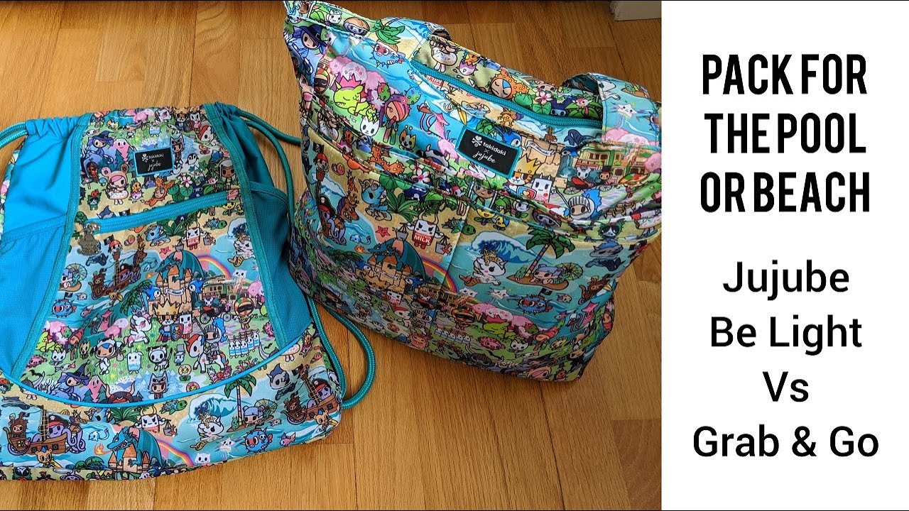 Packing Jujube Grab and Go vs Jujube Be Light for the Pool, Beach or Swimming - 