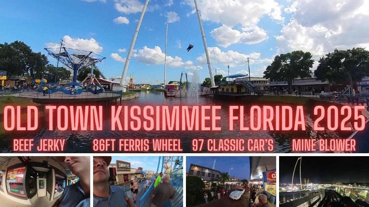 Old Town Kissimmee Florida, Beef Jerky, Ferris Wheel, Classic Car Show And Mind Blower. 🎢 @insta360 