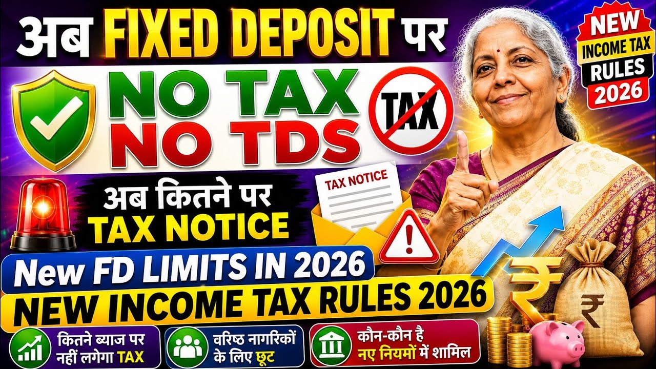 Fixed Deposit New Rules 2026: अब FD पर NO TAX, NO TDS? कितनी रकम पर आएगा Income Tax Notice