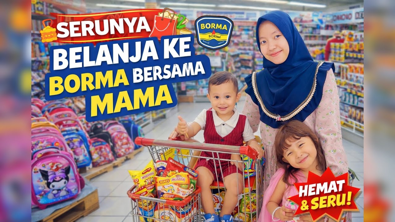 Ikut Mama Belanja ke BORMA | kk Calista & adek Zayn Super Antusias 💕