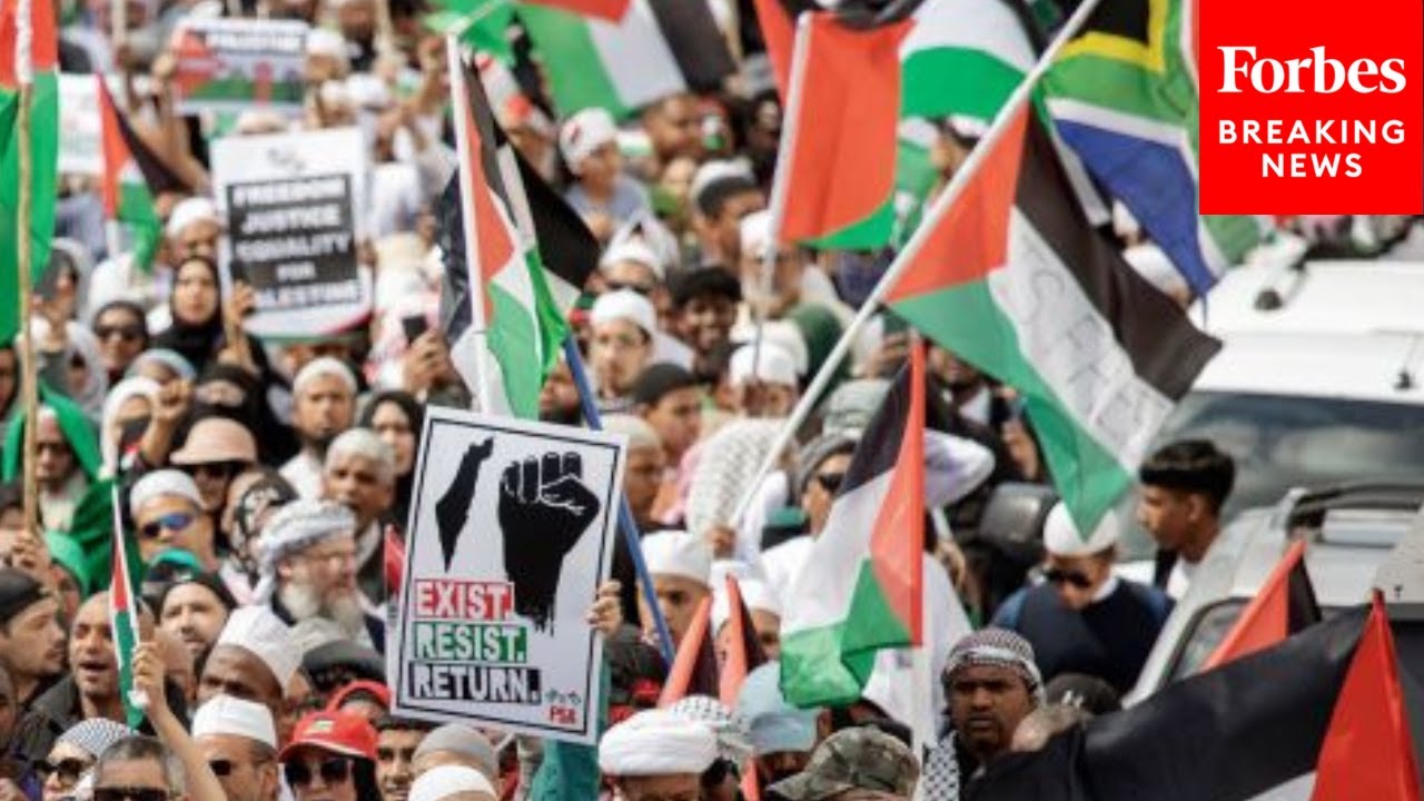 Pro-Palestine Demonstrators March Through Cape Town, South Africa