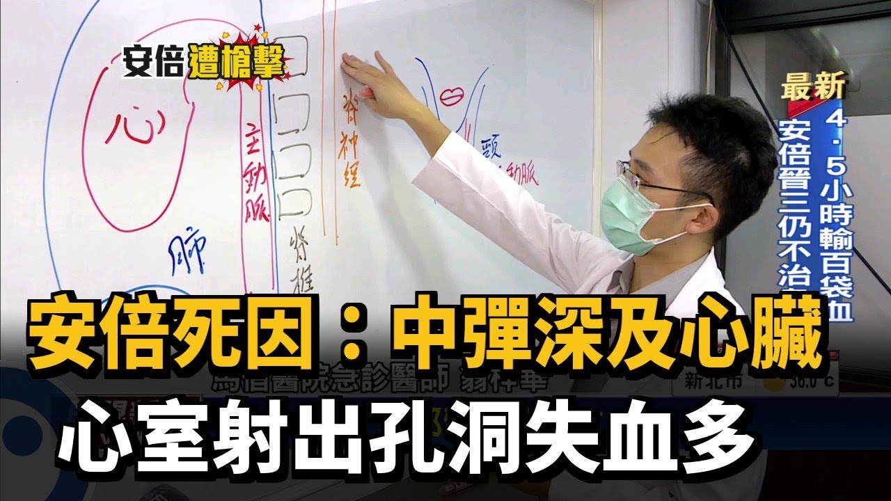 安倍死因:中彈深及心臟 心室射出孔洞失血多－民視新聞