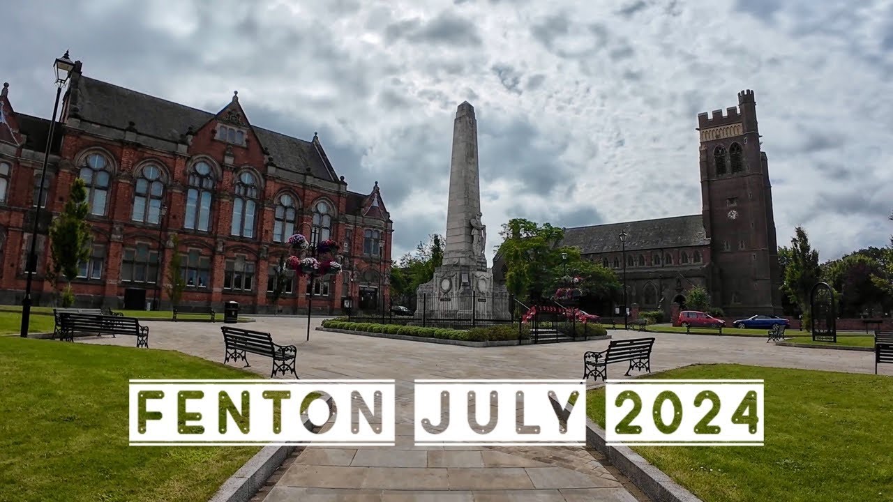 Fenton, Stoke-on-Trent UK Walk Tour - Stokes nicest town - July 2024