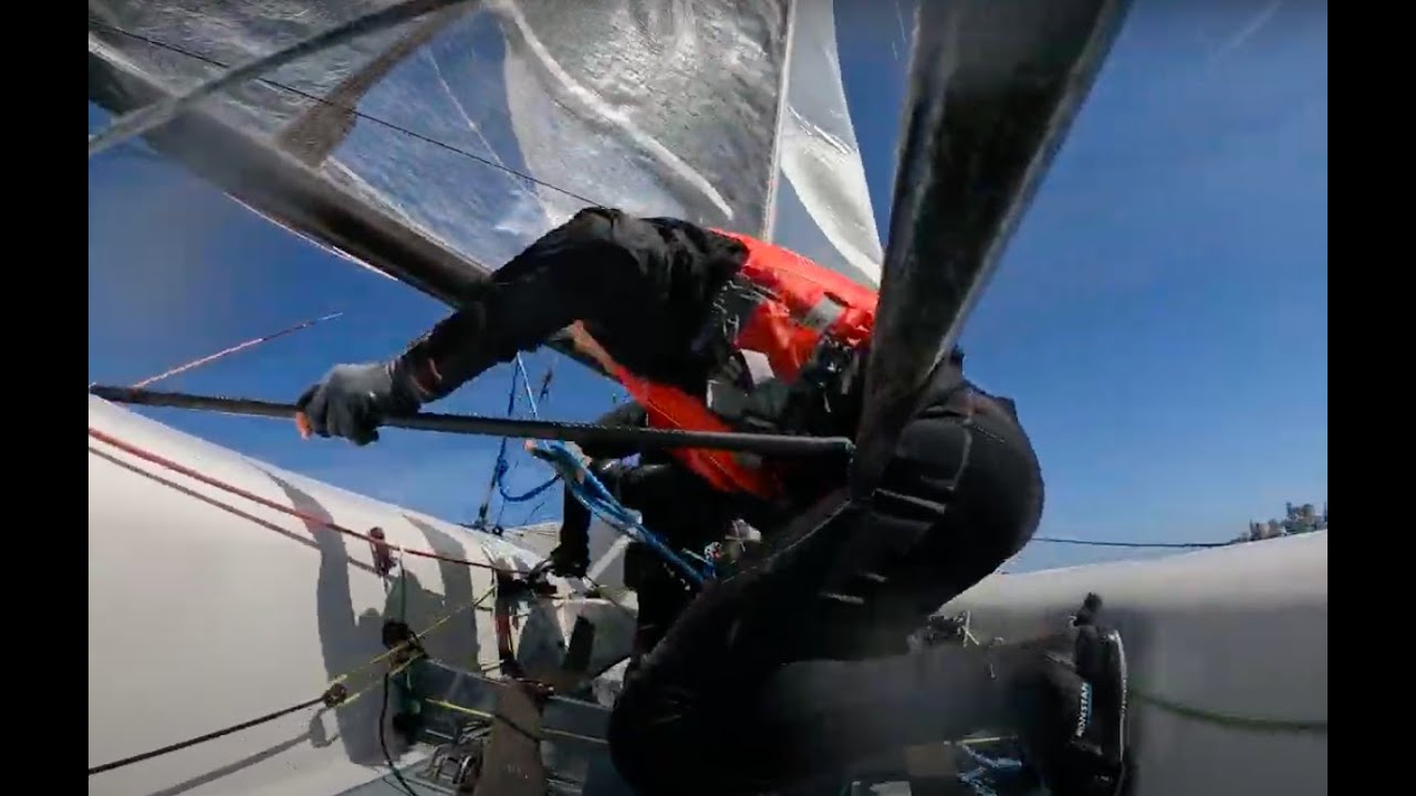 505 Racing with Mike Martin and Caleb Paine at the 2022 St Francis Spring Dinghy Regatta