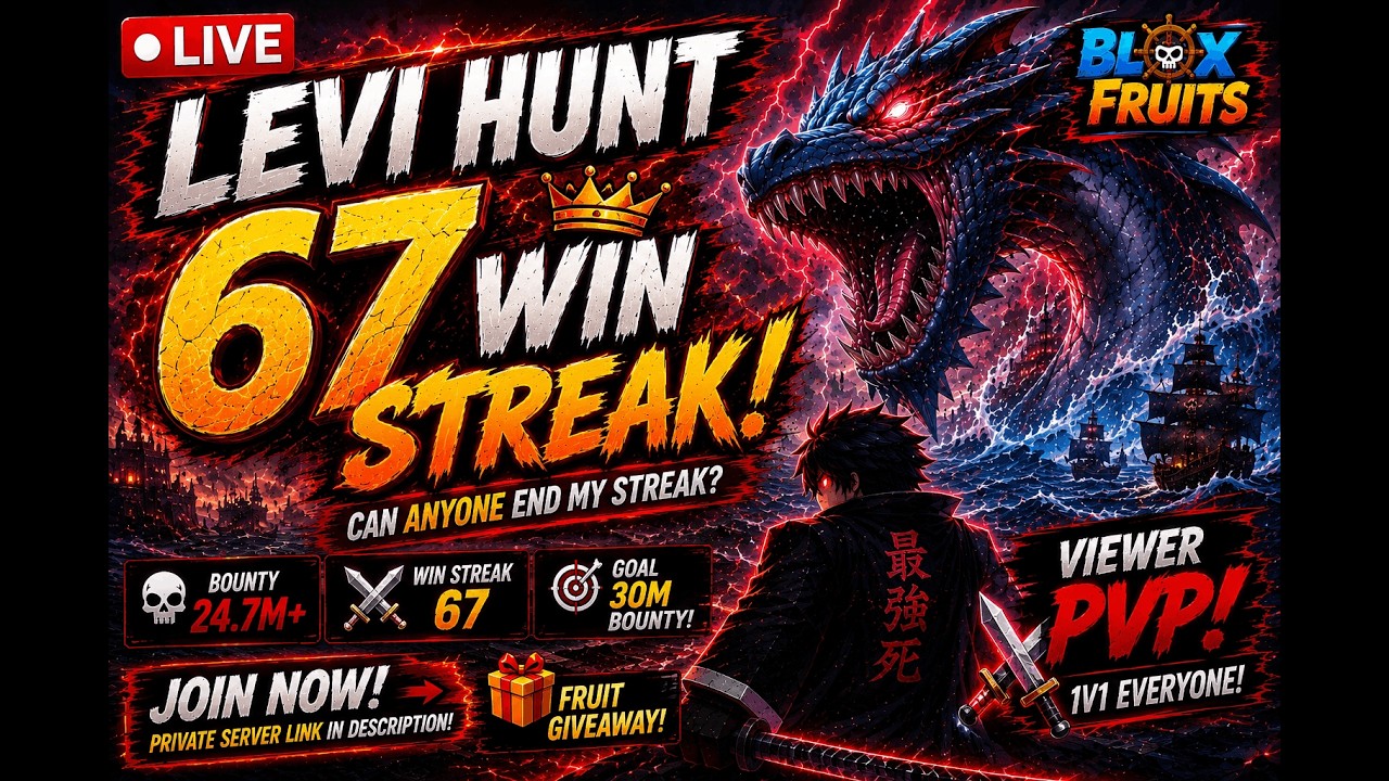 💀 67 WIN STREAK RISKED! | Levi Hunt + Intense PvP LIVEs!