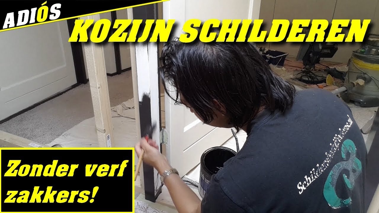 KOZIJN SCHILDEREN, Zonder verf zakkers! / How to paint a door frame.
