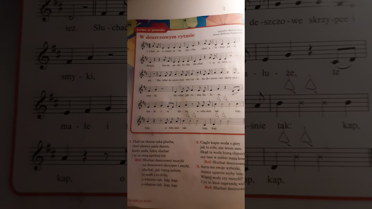 W deszczowym rytmie + tekst