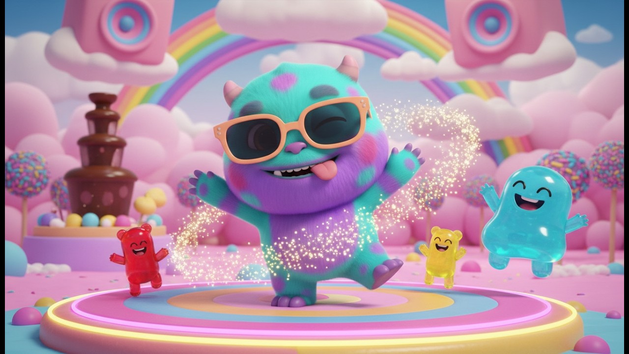 Toto das Monster tanzt im Disco Beat 2💙 | Lustiges Kinderlied zum Mitsingen & Bewegen