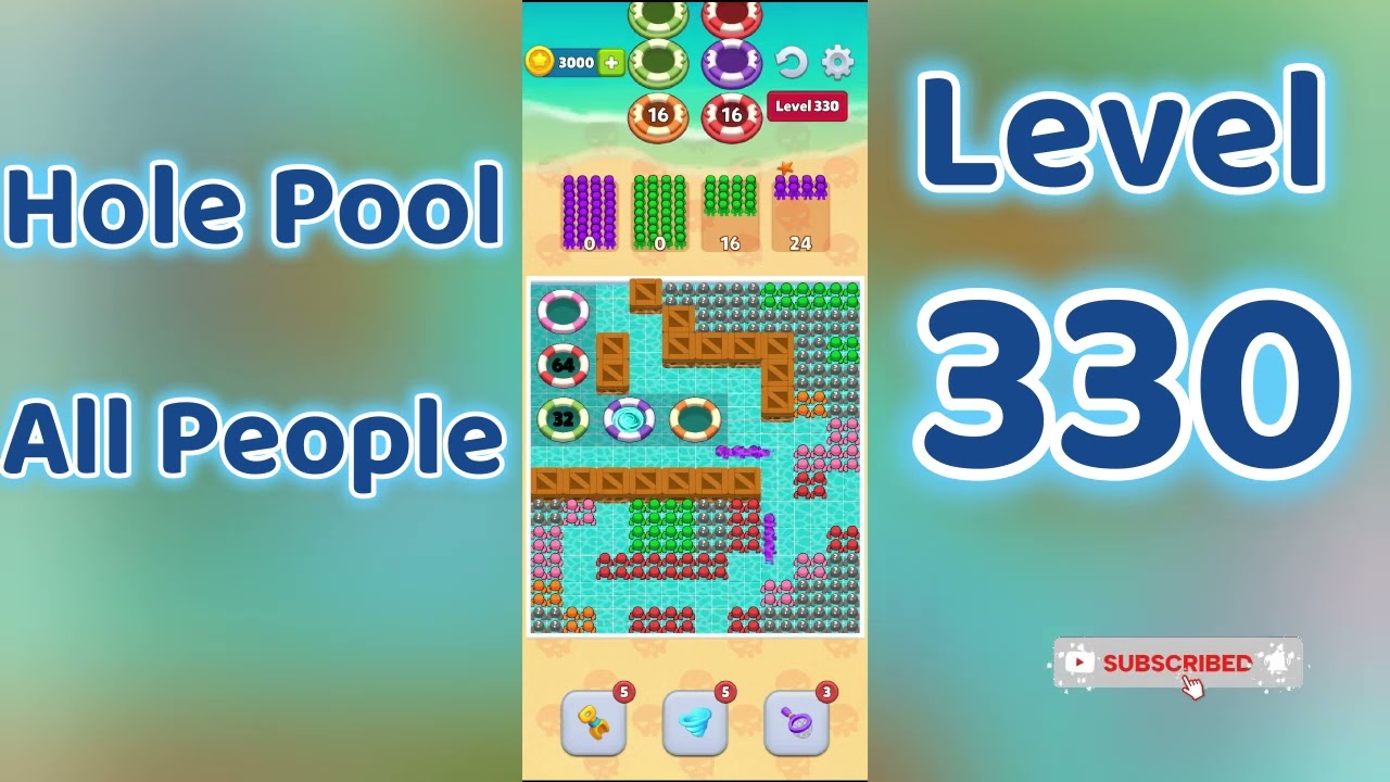 Hole Pool All People Level 330 🕳️🎯 | Easy Start Gameplay & Satisfying Puzzle | Go Answer