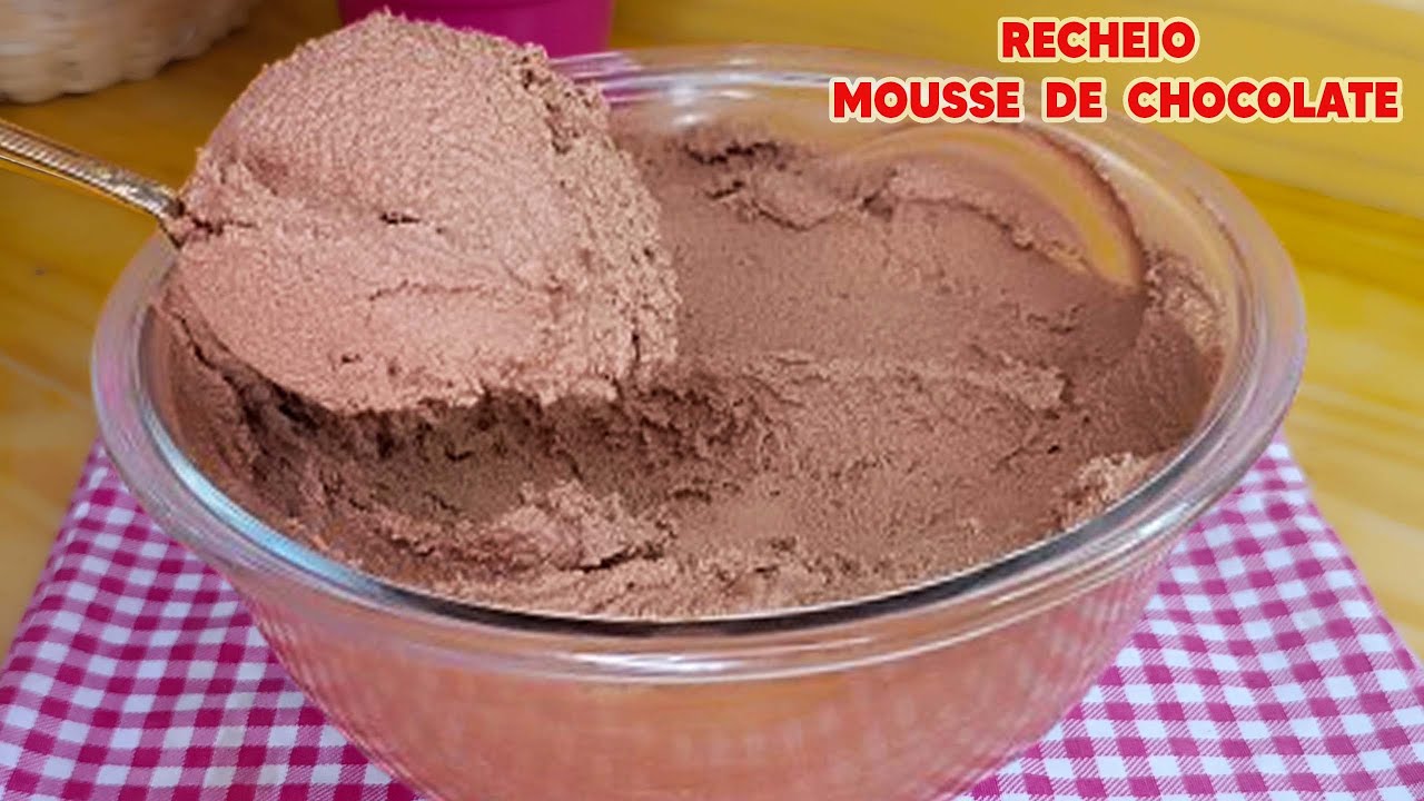 MOUSSE DE CHOCOLATE PARA RECHEIO - AERADO, FIRME E ESTRUTURADO!