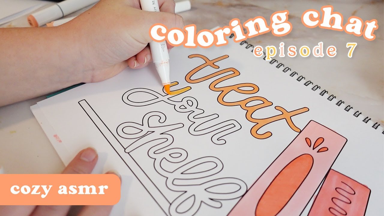 cozy real time coloring asmr (ohuhu, caliart, restly & shuttle art markers)