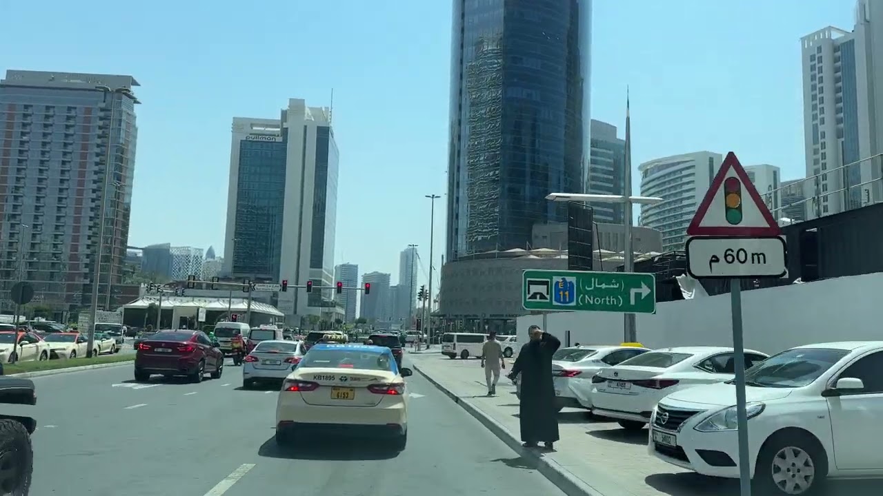 CITY WALK TO DOWNTOWN- - radisson blu waterfront dubai  driving 🚗tour 🇦🇪dubai 2 May 2025