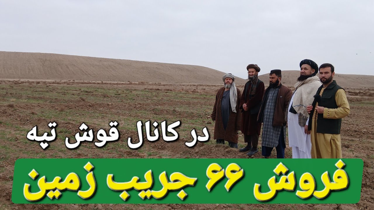 گزارش حیات الله از فروش ۶۶ جریب زمین کاری حاصل خیز  متصل به کانال قوش تپه باقباله شرعی پاک با ۳ چاه 