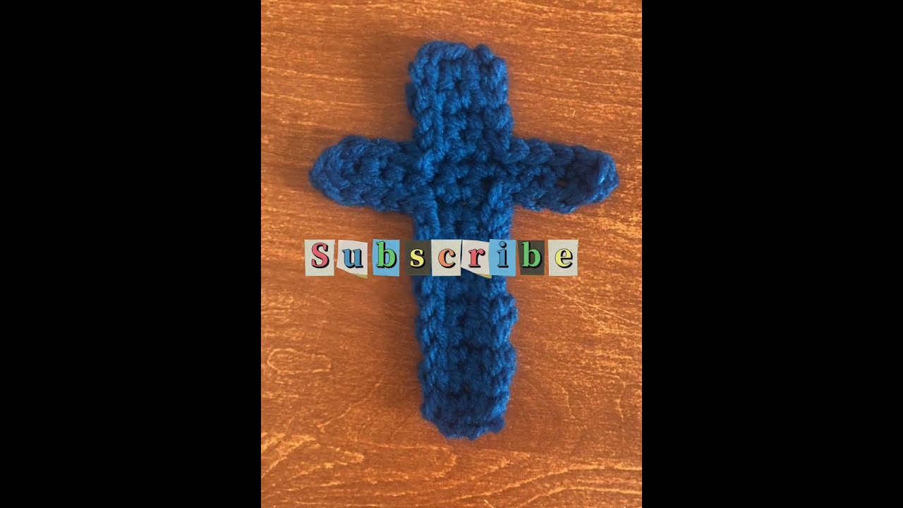 Crochet Cross appliqué for beginners {Video Tutorial}