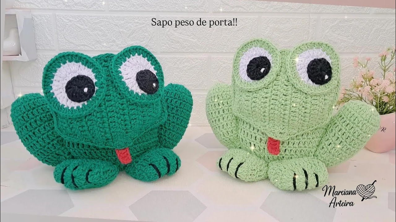 SAPO PESO DE PORTA 🐸 CONFECCIONADO COM BARBANTE N°6🥰🥰