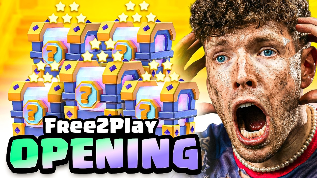 😱🤯4x 5 STERNE IM 0,00&euro; OPENING! (Hardcore F2P) | Clash Royale Deutsch