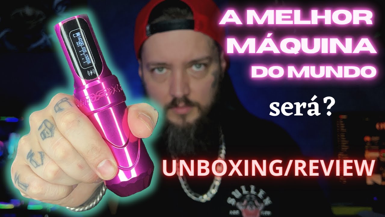 📦Unboxing / Review - Máquina de tatuagem FK MAX (Clone Flux MAX) Aliexpress - A Melhor! [4K]